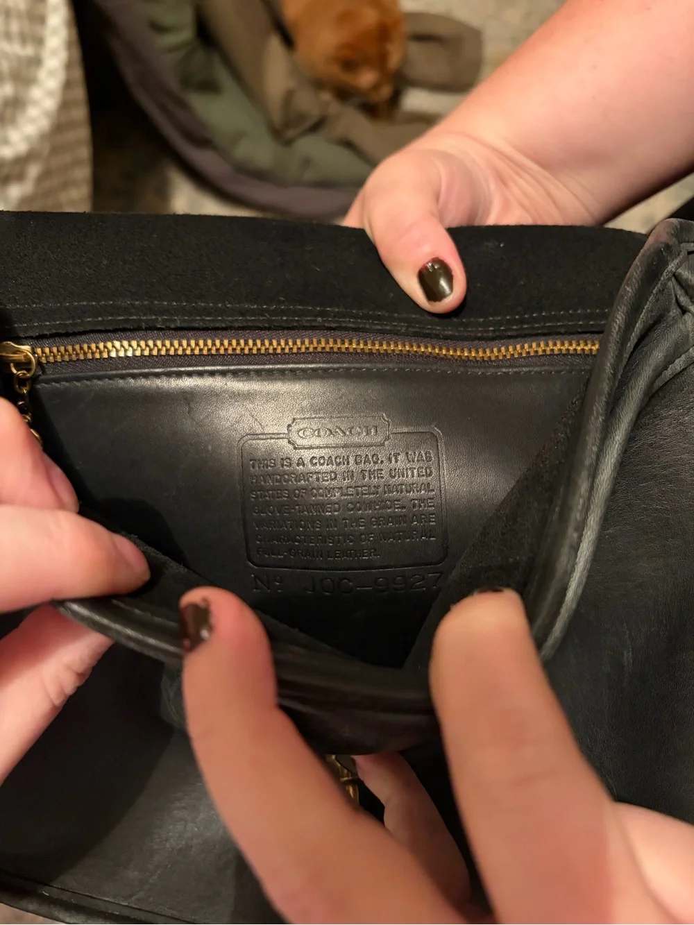 Coach Black Leather Willis 9927